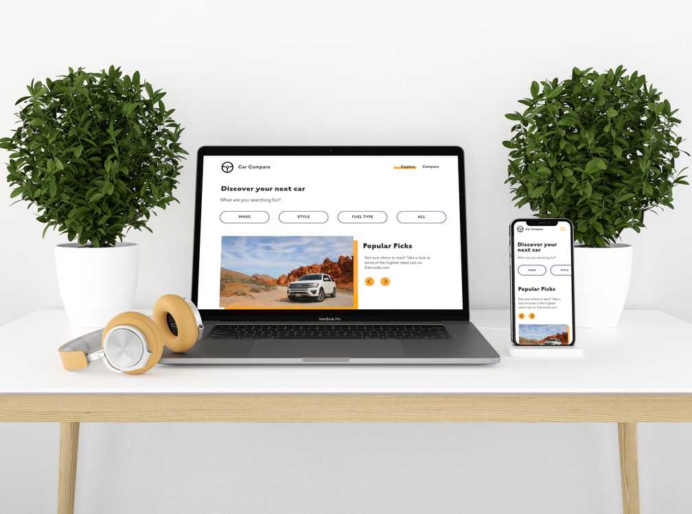 Car Compare mockup