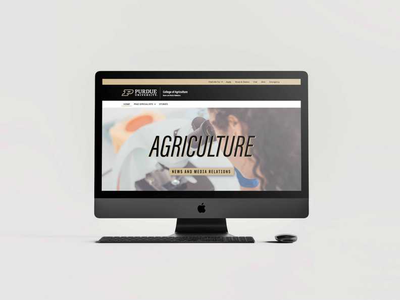 Purdue Agriculture Media Outreach mockup