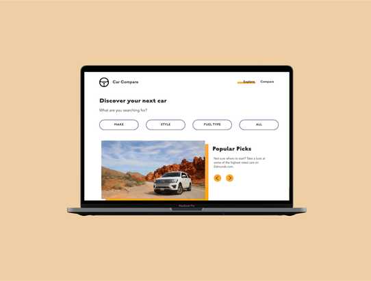 Car Compare mockup