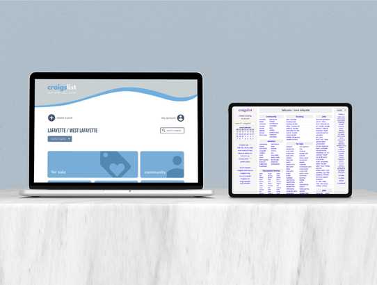 Craigslist Redesign mockup